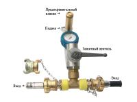 Узел контроля давления - 0,1 МПа.