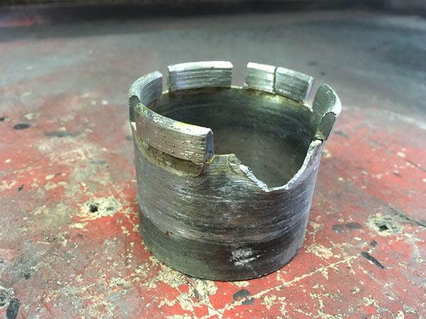 Неисправности и дефекты алмазных коронок